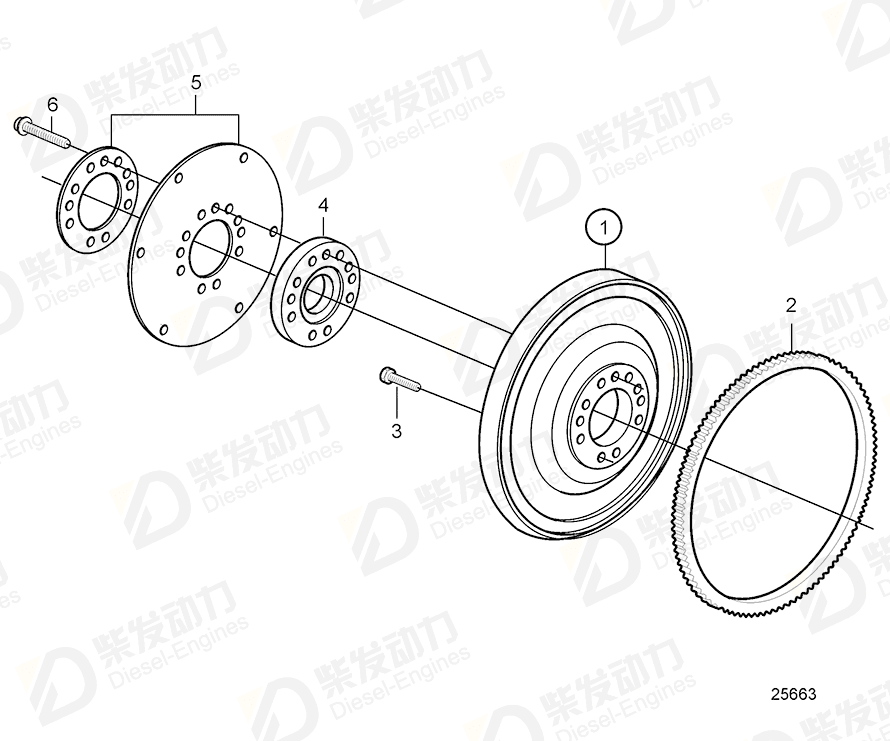 volvo penta Disc kit 21460898 Drawing
